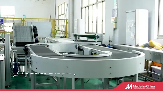 Abrasion Resistant Powder Steel PVC Curve Belt Conveyor System for Transport Granules